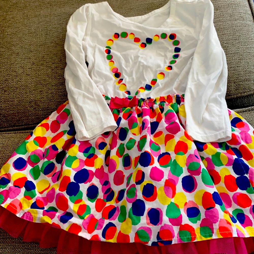Rainbow 🌈 polka dot dress 2T